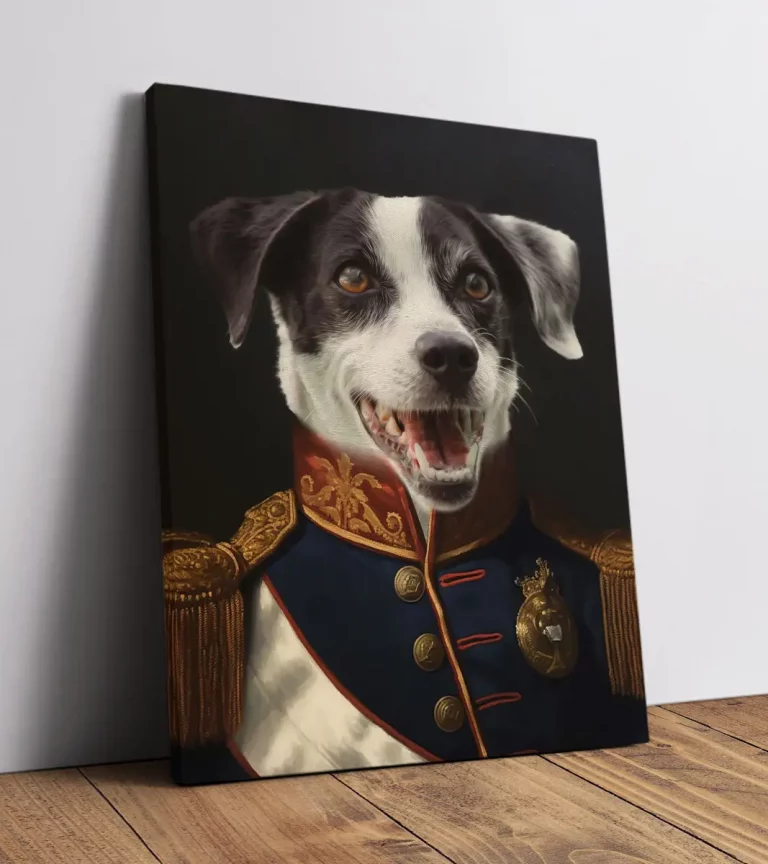 Hundeporträt Adel auf Leinwand - Admiral Immerfrech