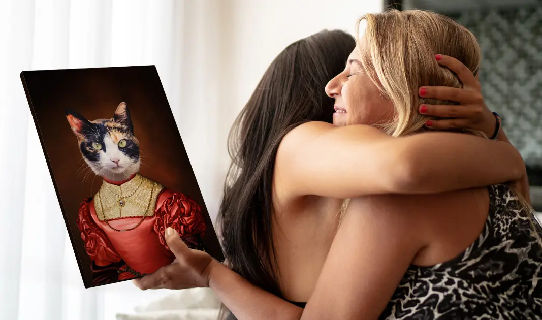 Hundeporträt Adel - Die hübsche Prinzessin - Personalisiertes Geschenk