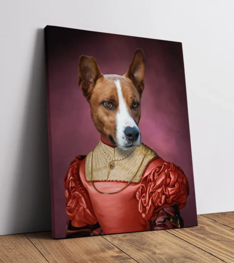 Hundeporträt Adel - Die hübsche Prinzessin - Leinwand